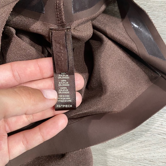 Skims Sheer Sculpt Low Back Legging Size XS Brown Cocoa - Picture 8 of 9